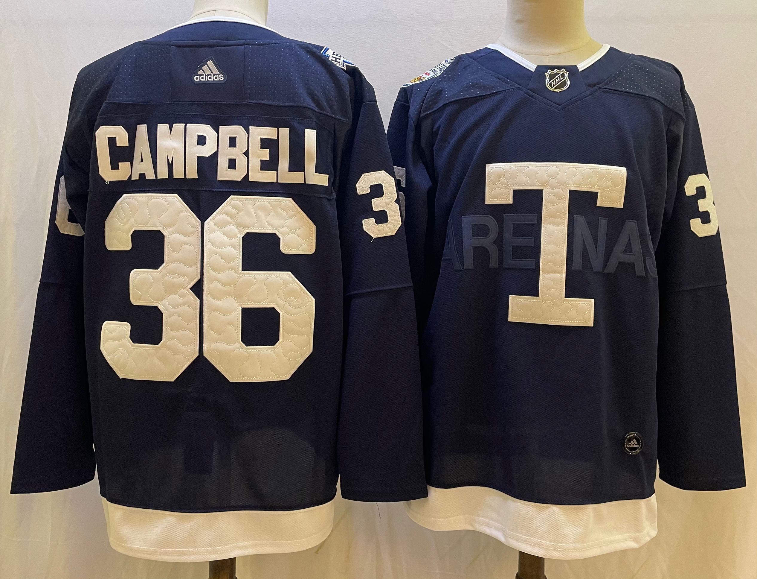 Men Toronto Maple Leafs #36 Campbell Blue Classic Edition 2022 Adidas NHL Jersey